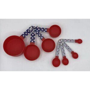 Santa Claus Measuring Cups And Spoons Christmas Plastic Metal Baking Cooking